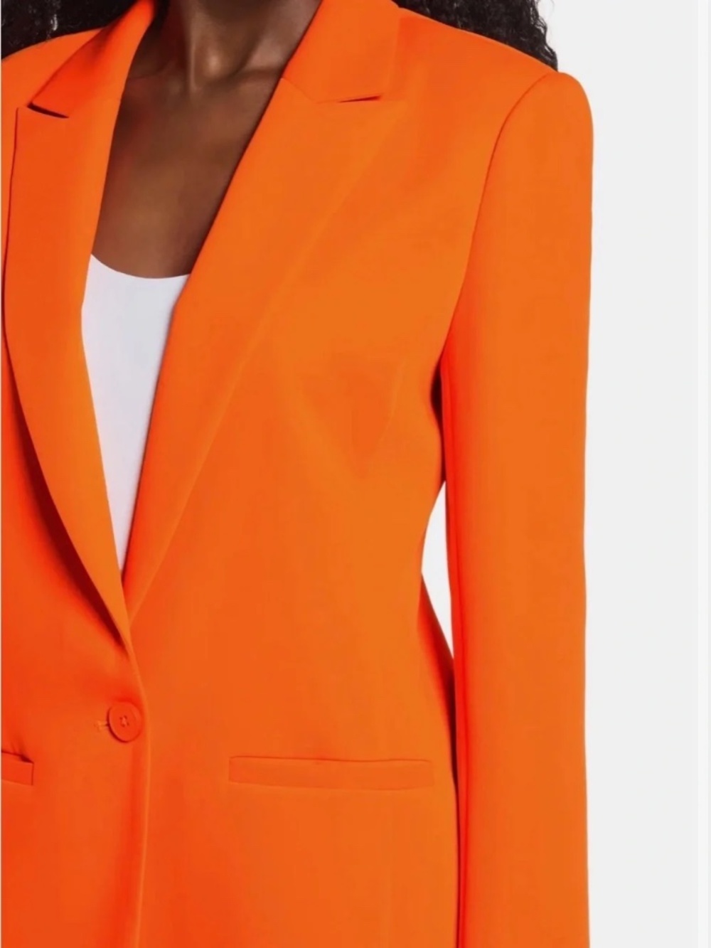 Miss Sparkling Two piece blazer and shorts set in Bright Orange size small NWOT - Picture 4 of 16
